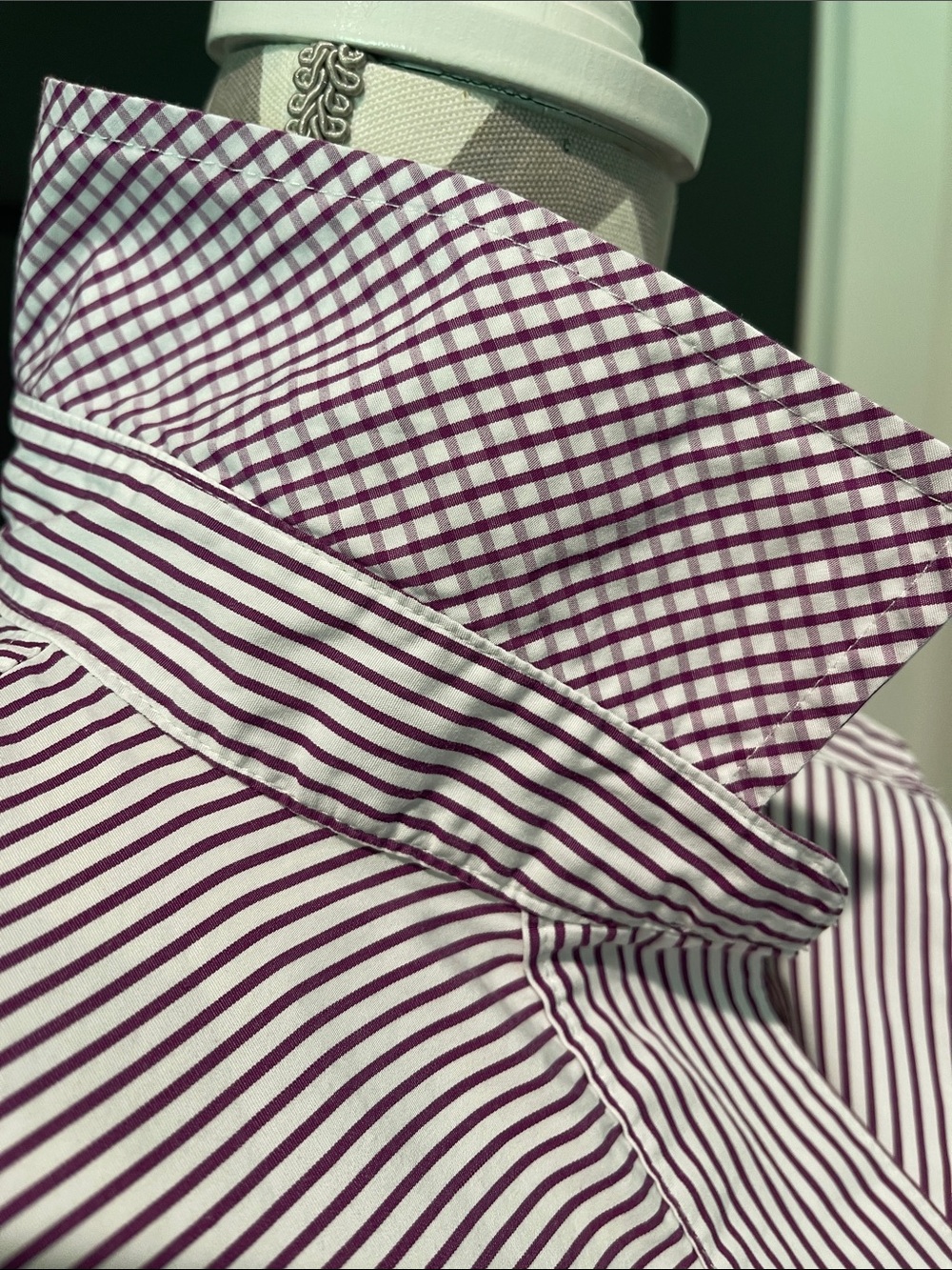 Hinson Wu Luxury Designer Aileen Striped Button Blouse Size S - Picture 5 of 8